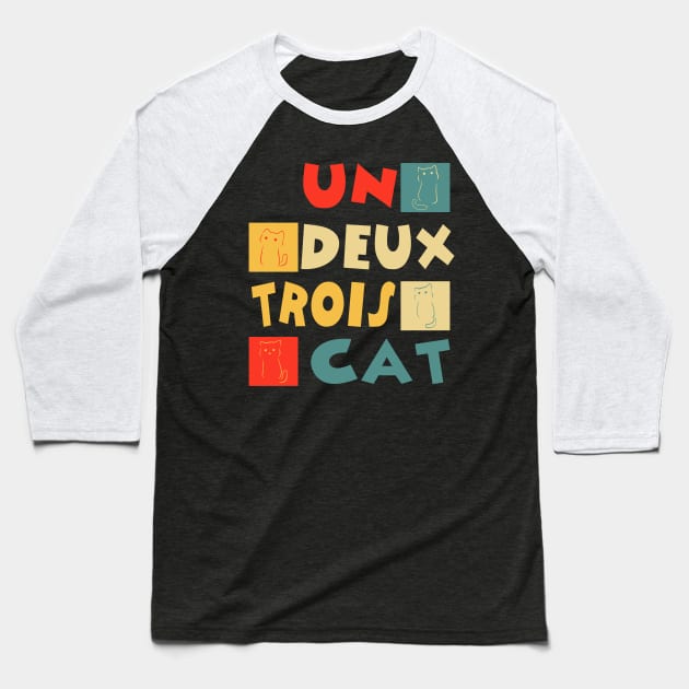 Un Deux Trois Baseball T-Shirt by balibeachart